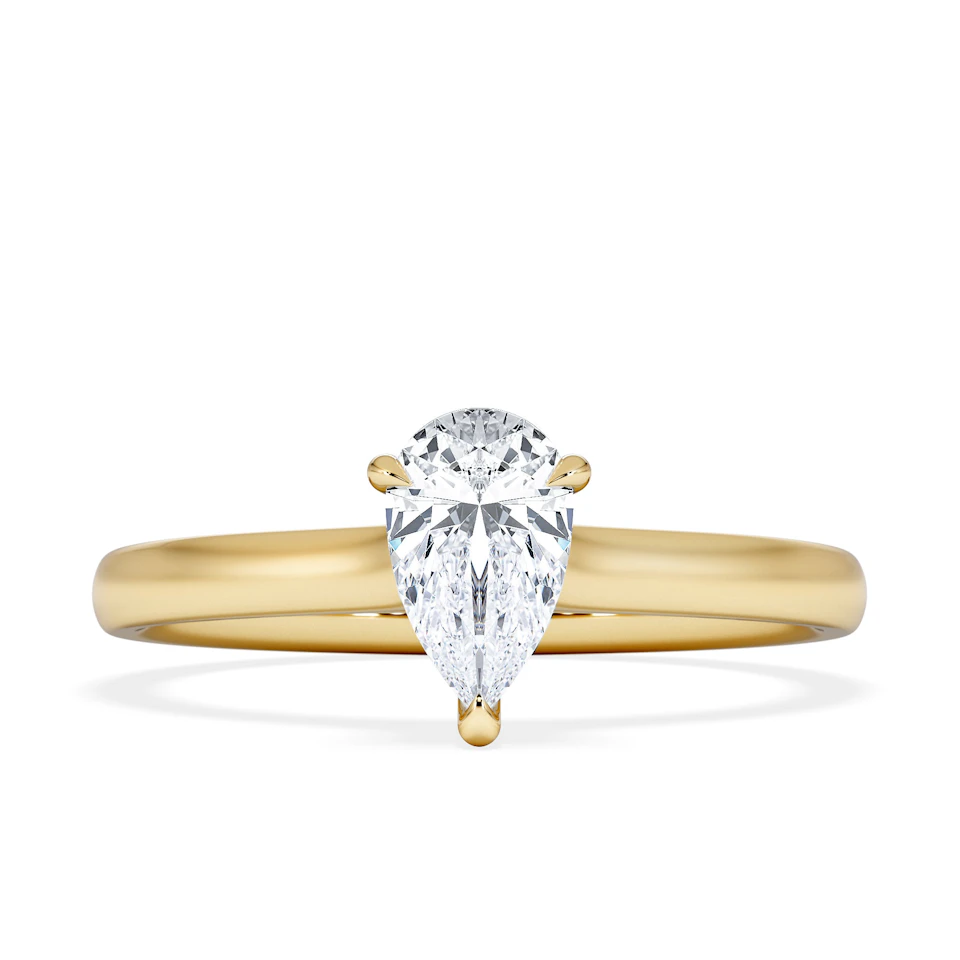 Amora Pear 0.50ct Lab Diamond Engagement Ring F/VS Set in 18K Gold