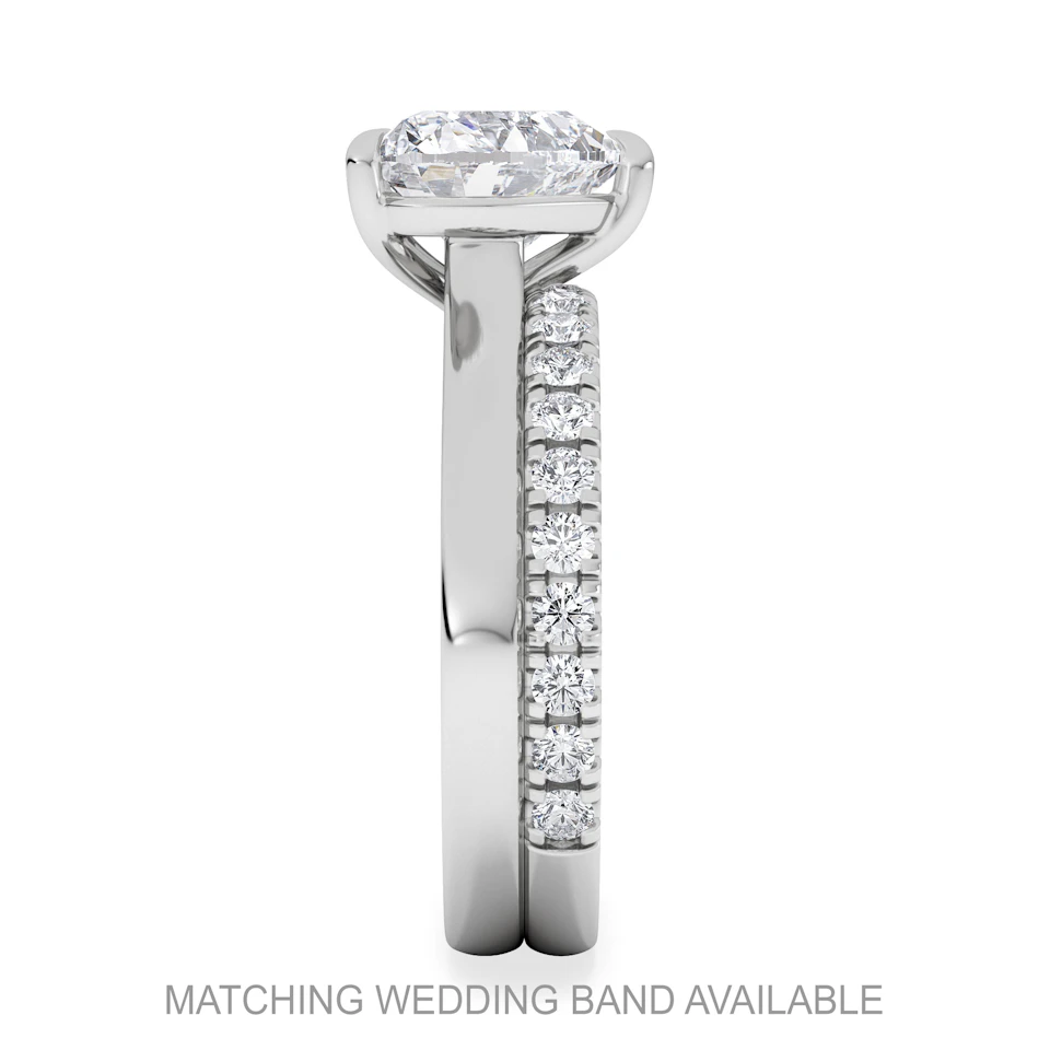 Amora Heart 2.00ct Lab Diamond Engagement Ring F/VS Set in Platinum