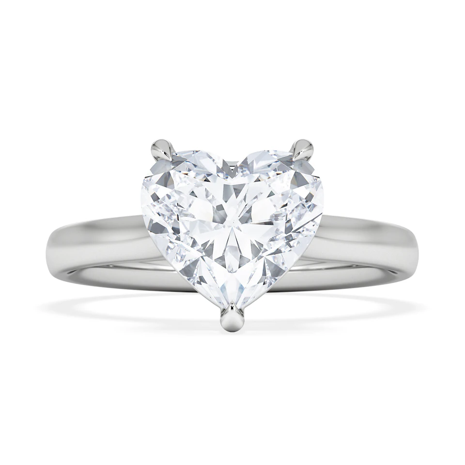 Amora Heart 2.00ct Lab Diamond Engagement Ring F/VS Set in 18K White Gold