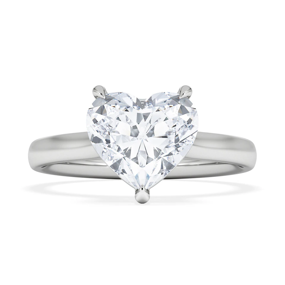 Amora Heart 2.00ct Lab Diamond Engagement Ring F/VS Set in Platinum
