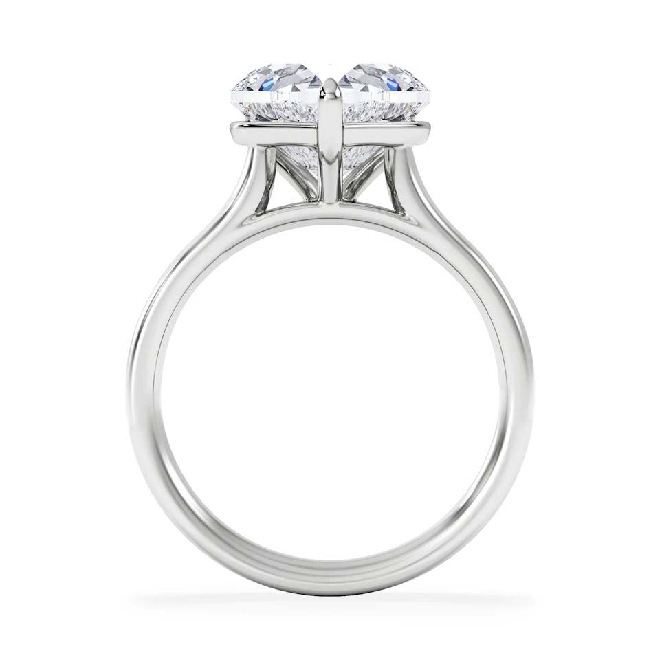 Amora Heart 3.00ct Lab Diamond Engagement Ring G/VS Set in 18K White Gold