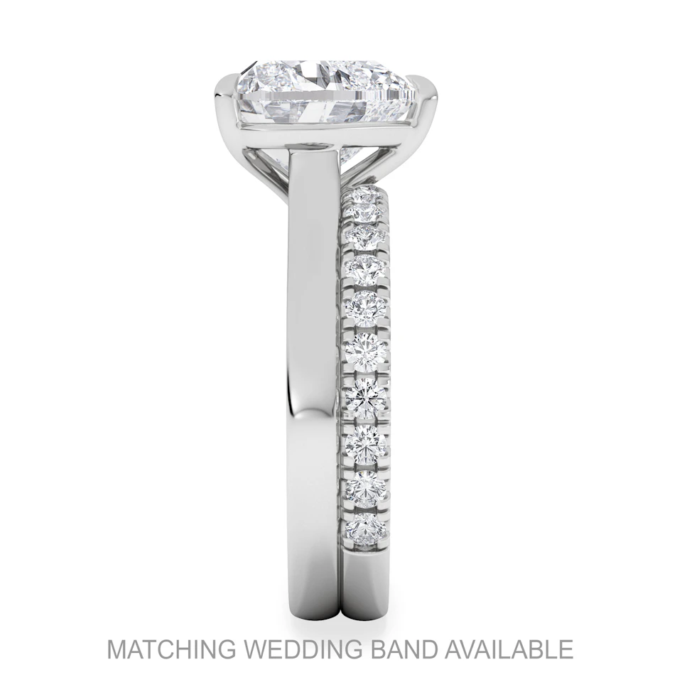 Amora Heart 3.00ct Lab Diamond Engagement Ring G/VS Set in Platinum