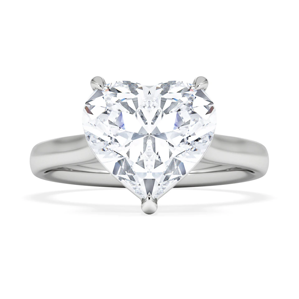 Amora Heart 3.00ct Lab Diamond Engagement Ring G/VS Set in Platinum