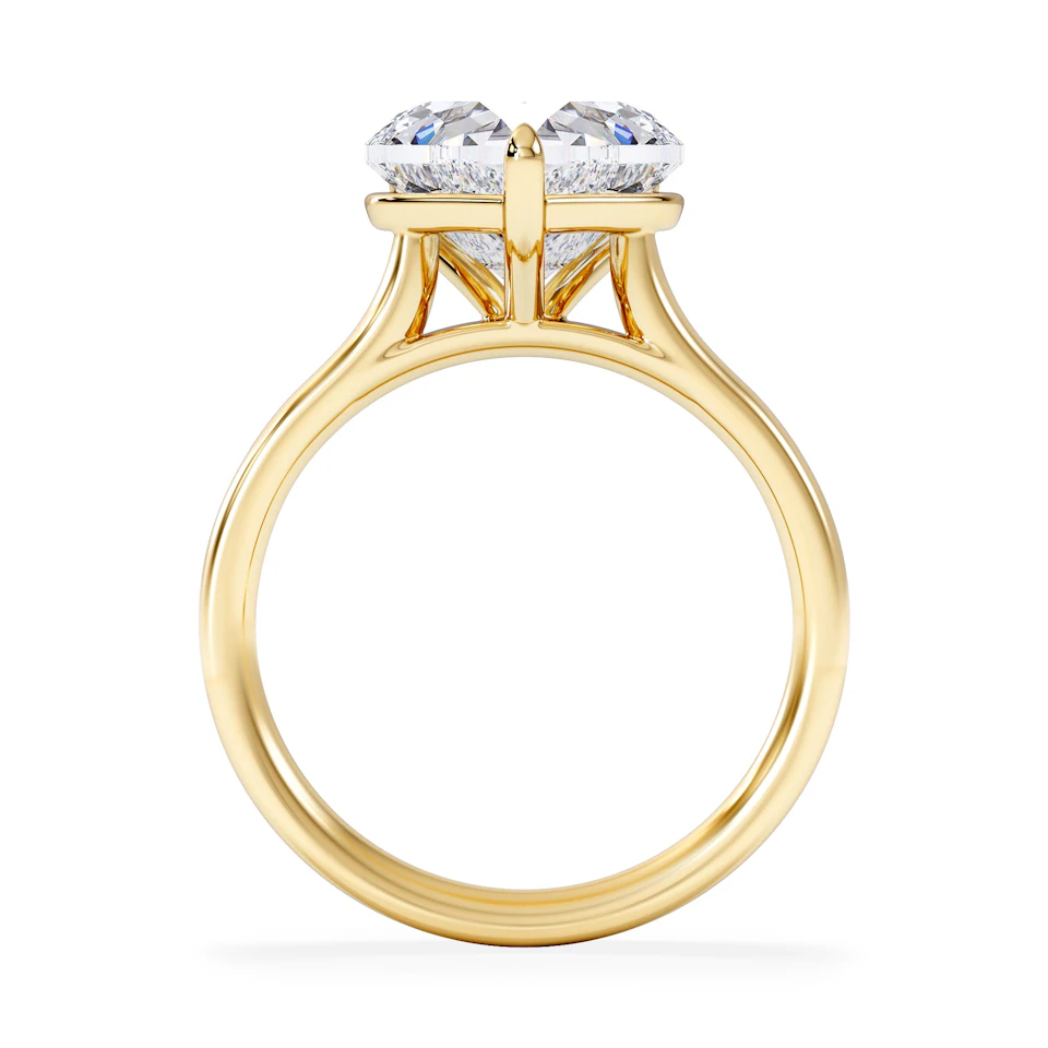 Amora Heart 3.00ct Lab Diamond Engagement Ring G/VS Set in 18K Gold