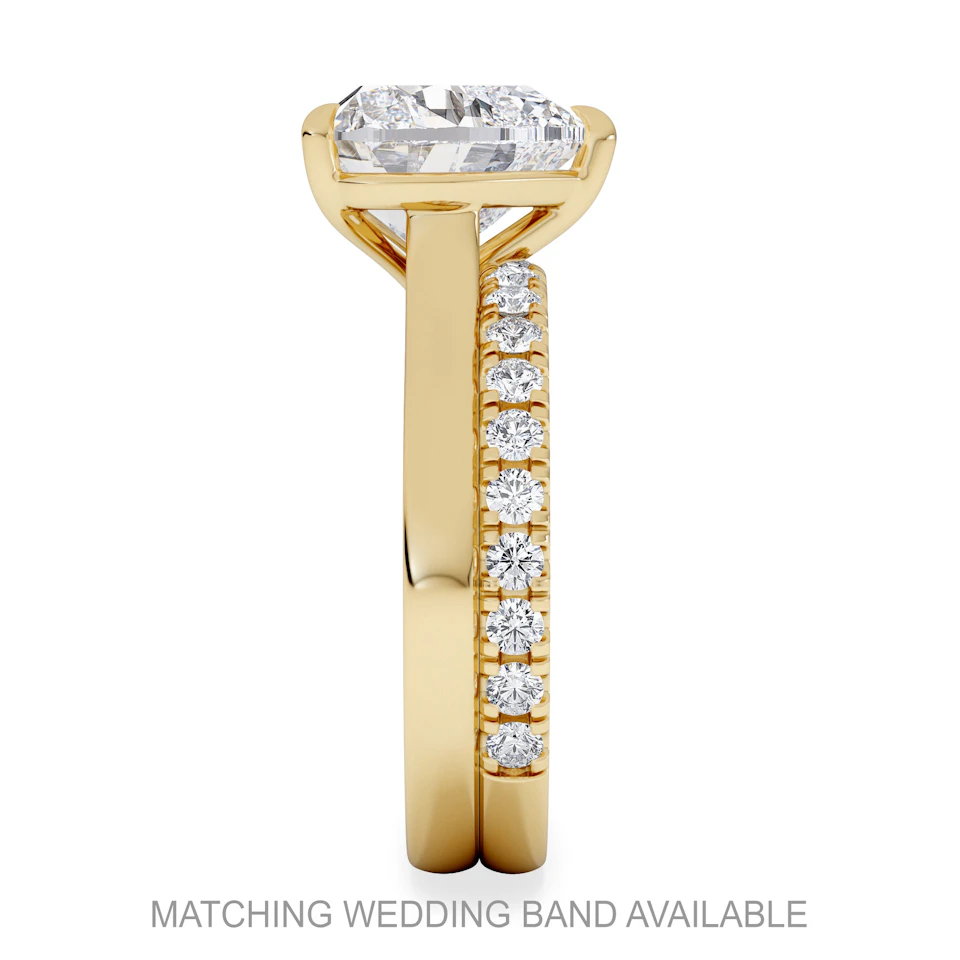 Amora Heart 3.00ct Lab Diamond Engagement Ring G/VS Set in 18K Gold
