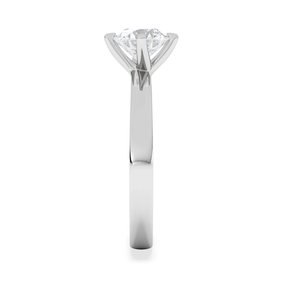 Origin Twist 1.00ct Round Cut Lab Diamond Solitaire Engagement Ring in 18K White Gold