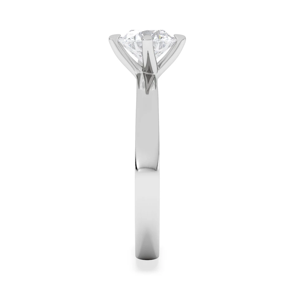 Origin Twist 1.00ct Round Cut Lab Diamond Solitaire Engagement Ring in 18K White Gold