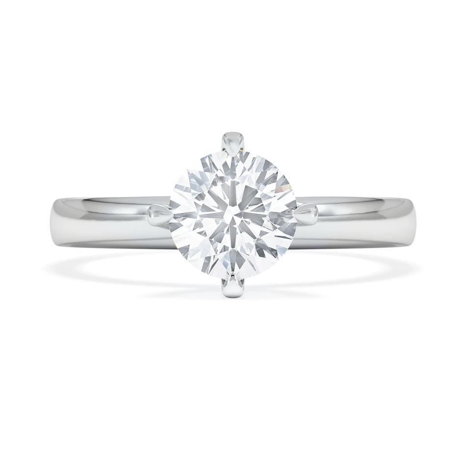 Origin Twist 1.00ct Round Cut Lab Diamond Solitaire Engagement Ring in Platinum