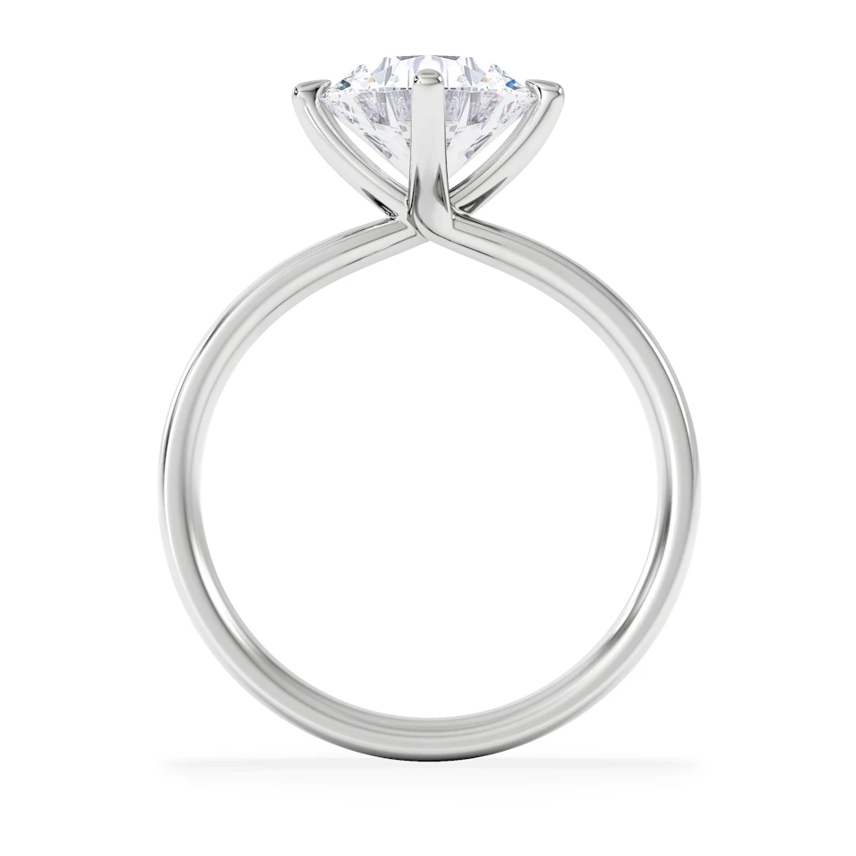 Origin Twist 2.00ct Round Cut Lab Diamond Solitaire Engagement Ring in Platinum