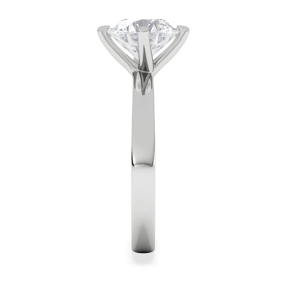 Origin Twist 2.00ct Round Cut Lab Diamond Solitaire Engagement Ring in Platinum