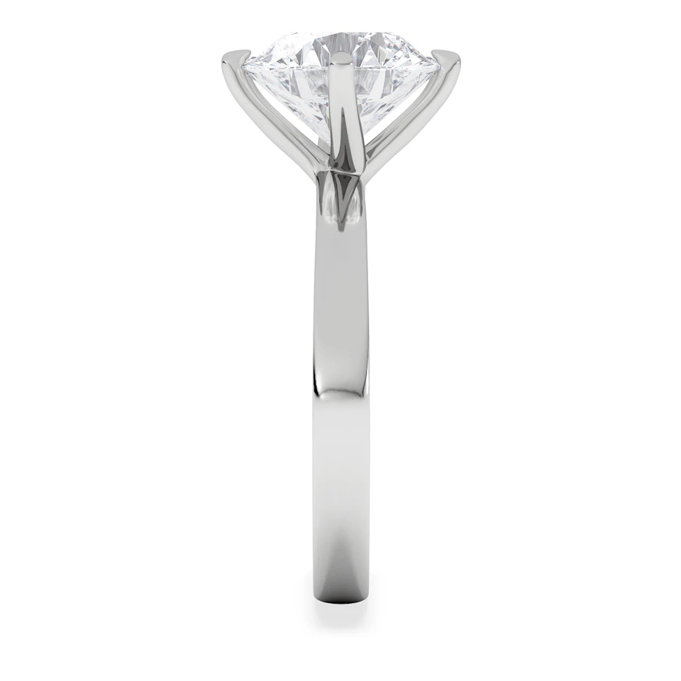 Origin Twist 3.00ct Round Cut Lab Diamond Solitaire Engagement Ring in 18K White Gold
