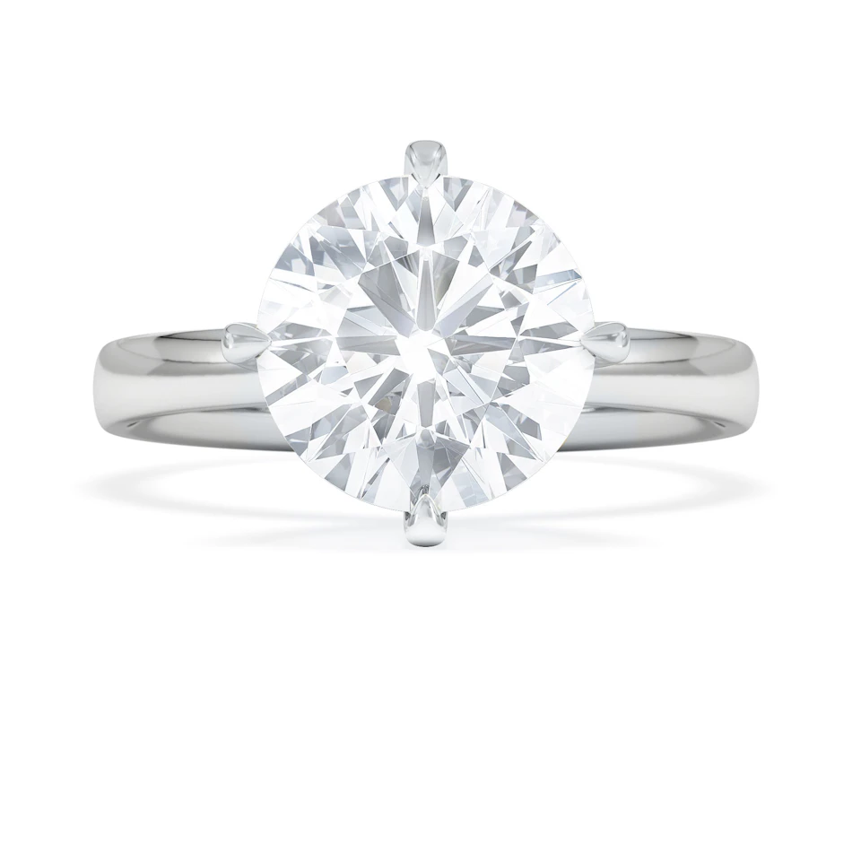 Origin Twist 3.00ct Round Cut Lab Diamond Solitaire Engagement Ring in Platinum
