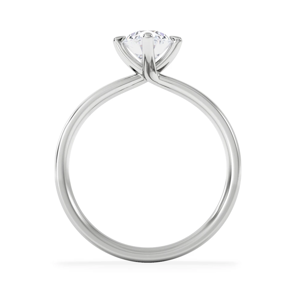 Origin Twist 1.00ct Oval Cut Lab Diamond Solitaire Engagement Ring in 18K White Gold