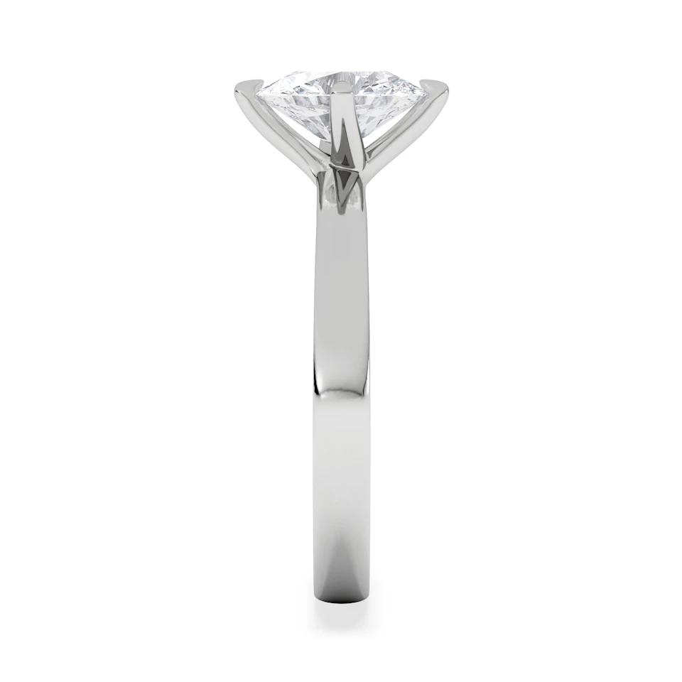 Origin Twist 1.00ct Oval Cut Lab Diamond Solitaire Engagement Ring in 18K White Gold