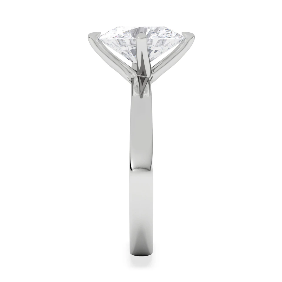 Origin Twist 2.00ct Oval Cut Lab Diamond Solitaire Engagement Ring in 18K White Gold