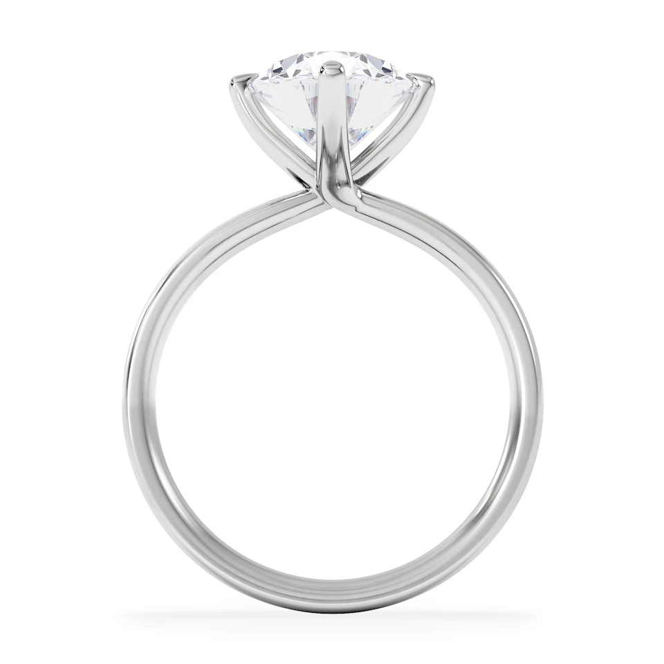 Origin Twist 3.00ct Oval Cut Lab Diamond Solitaire Engagement Ring in Platinum
