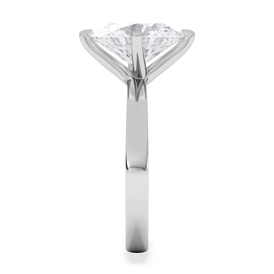 Origin Twist 3.00ct Oval Cut Lab Diamond Solitaire Engagement Ring in 18K White Gold