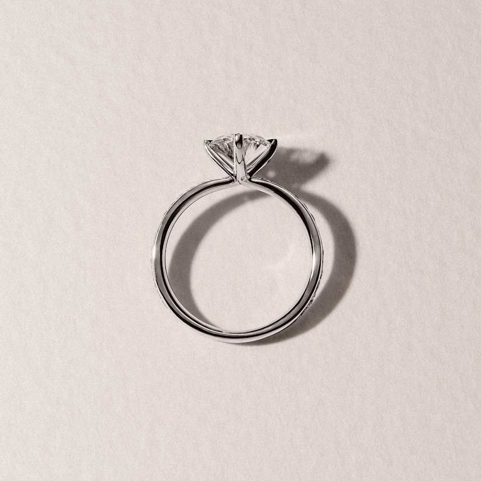 Origin Twist 2.00ct Oval Cut Lab Diamond Solitaire Engagement Ring with Side Stones in Platinum
