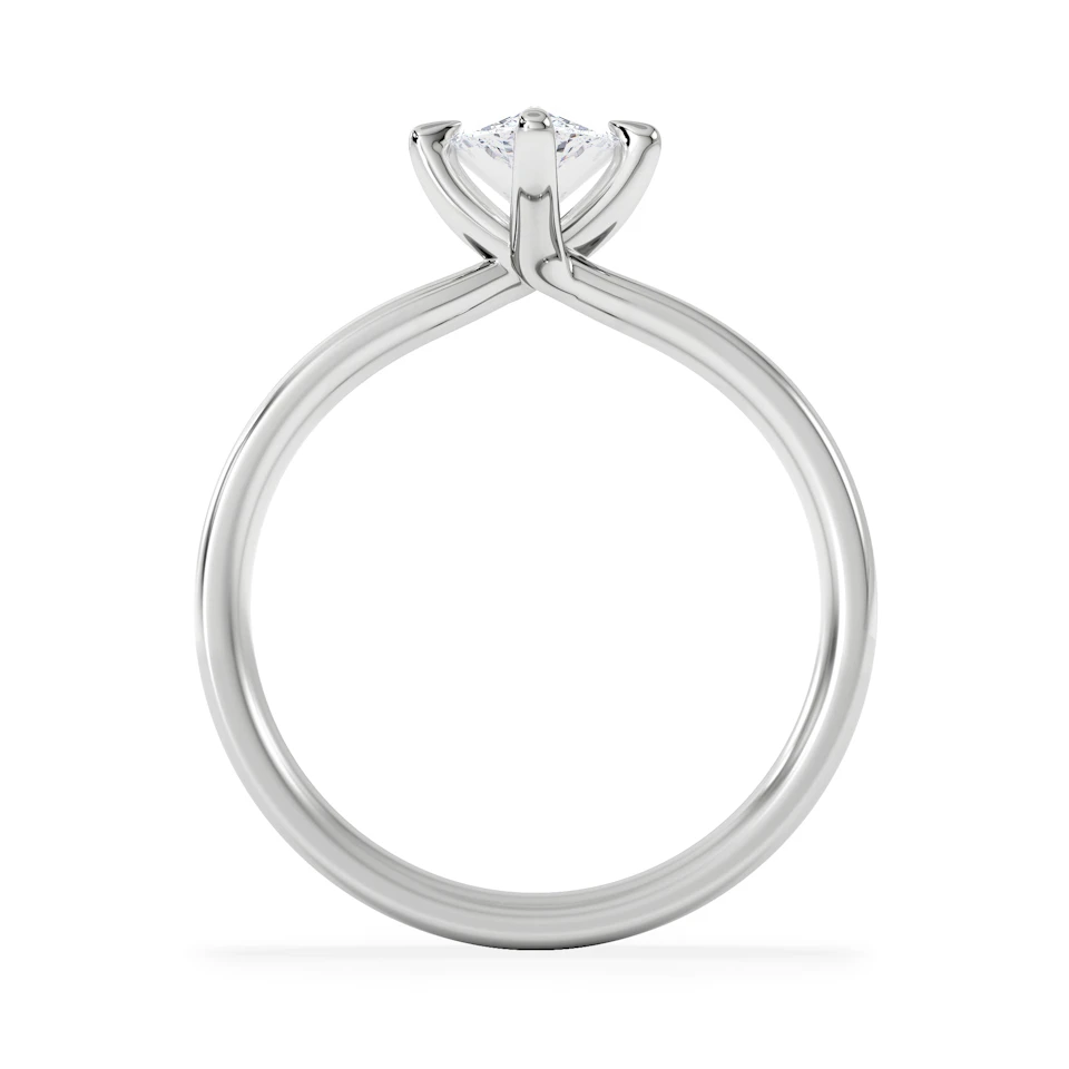 Origin Twist 1.00ct Pear Cut Lab Diamond Solitaire Engagement Ring in 18K White Gold