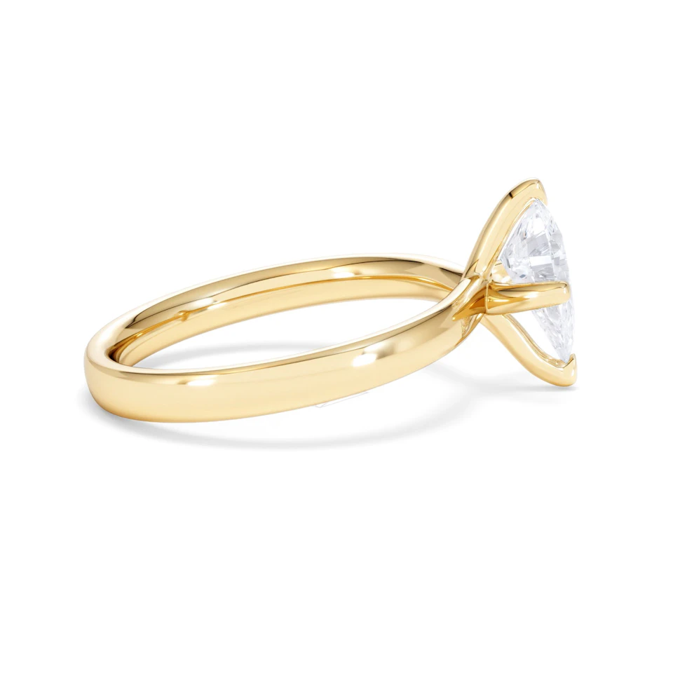 Origin Twist 1.00ct Pear Cut Lab Diamond Solitaire Engagement Ring in 18K Yellow Gold