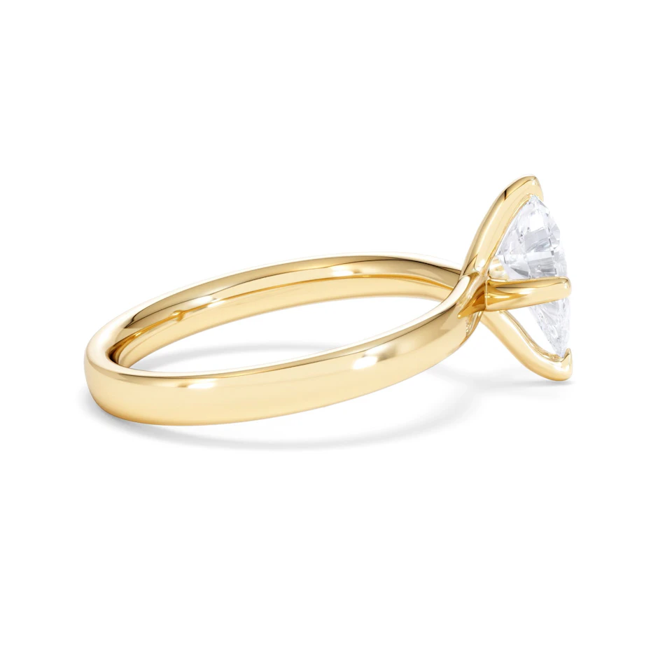 Origin Twist 1.00ct Pear Cut Lab Diamond Solitaire Engagement Ring in 18K Yellow Gold