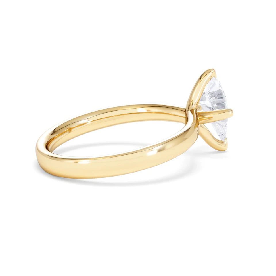 Origin Twist 1.00ct Pear Cut Lab Diamond Solitaire Engagement Ring in 18K Yellow Gold