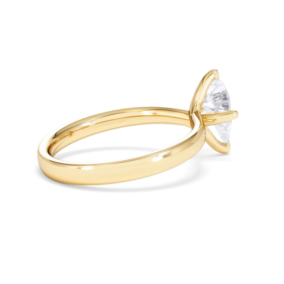 Origin Twist 1.00ct Pear Cut Lab Diamond Solitaire Engagement Ring in 18K Yellow Gold