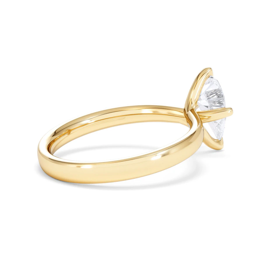 Origin Twist 1.00ct Pear Cut Lab Diamond Solitaire Engagement Ring in 18K Yellow Gold