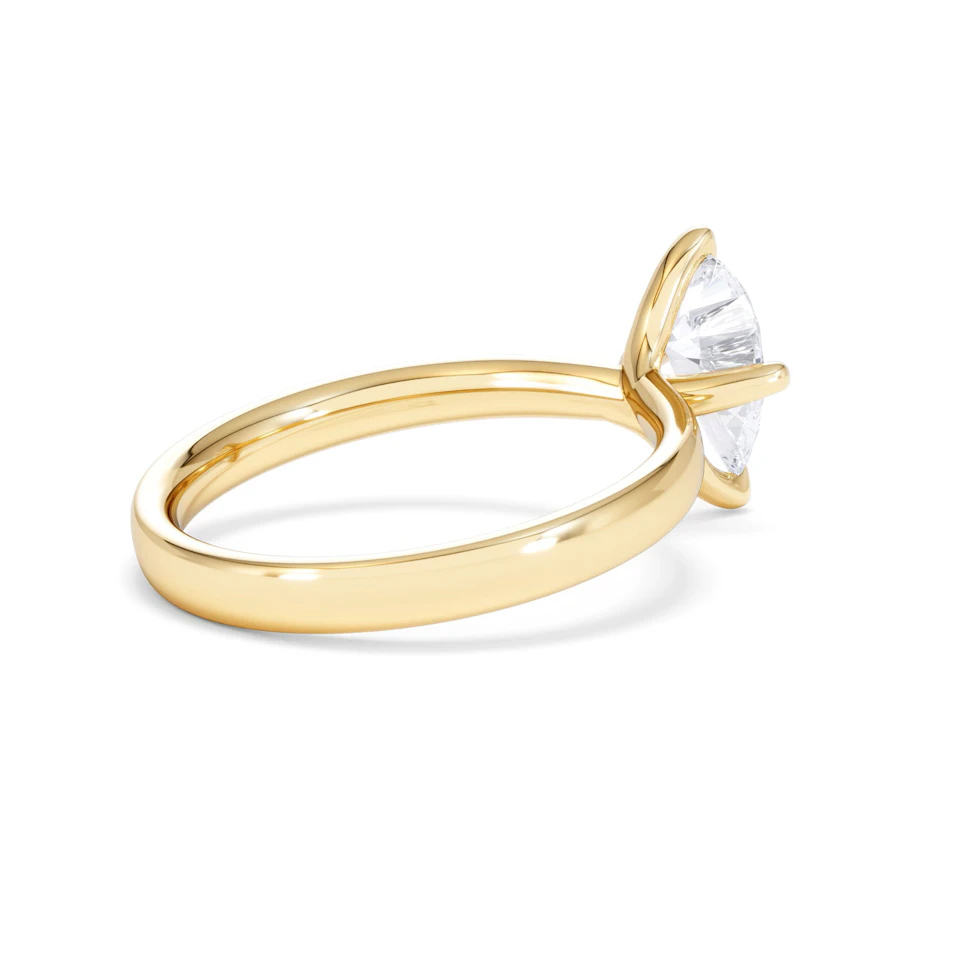 Origin Twist 1.00ct Pear Cut Lab Diamond Solitaire Engagement Ring in 18K Yellow Gold