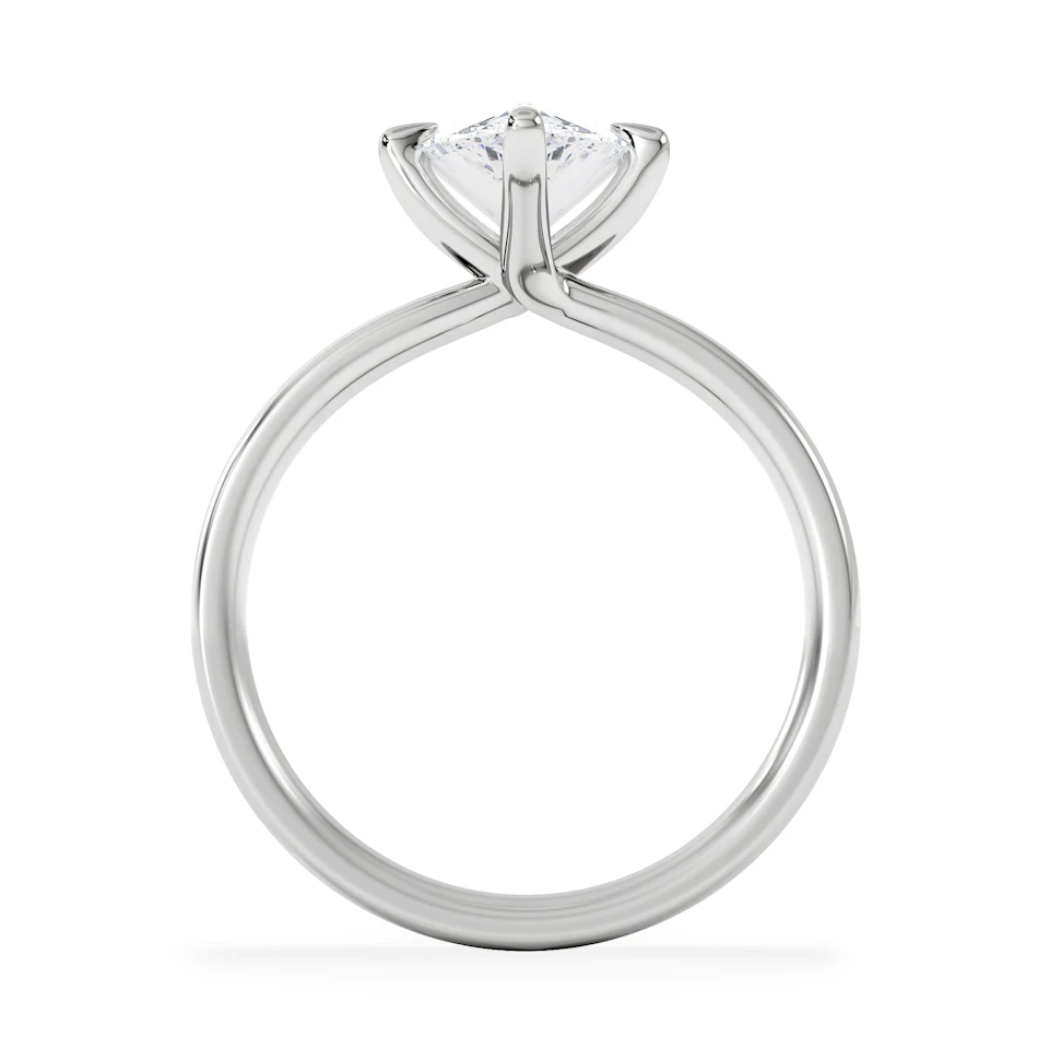 Origin Twist 2.00ct Pear Cut Lab Diamond Solitaire Engagement Ring in 18K White Gold