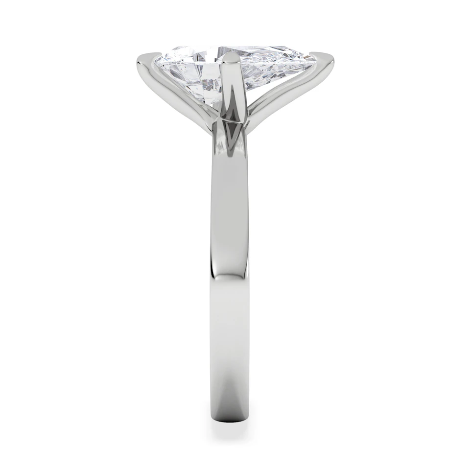 Origin Twist 2.00ct Pear Cut Lab Diamond Solitaire Engagement Ring in 18K White Gold