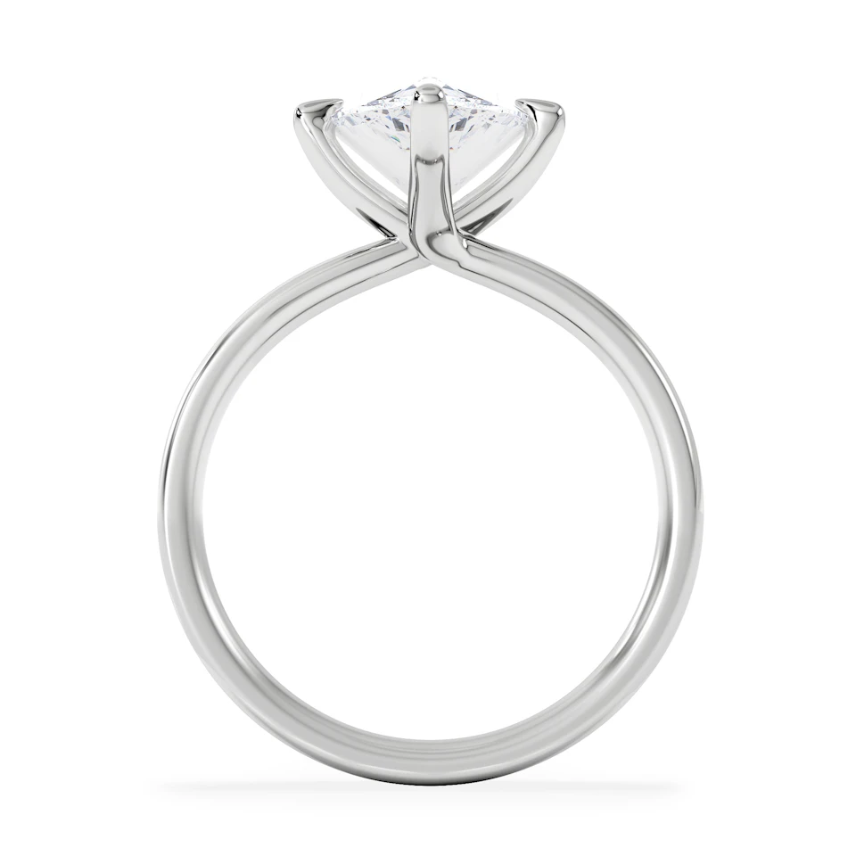 Origin Twist 3.00ct Pear Cut Lab Diamond Solitaire Engagement Ring in 18K White Gold