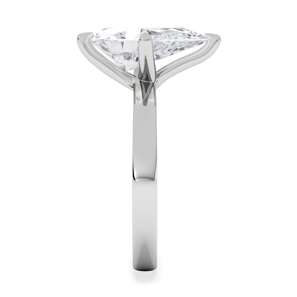 Origin Twist 3.00ct Pear Cut Lab Diamond Solitaire Engagement Ring in Platinum