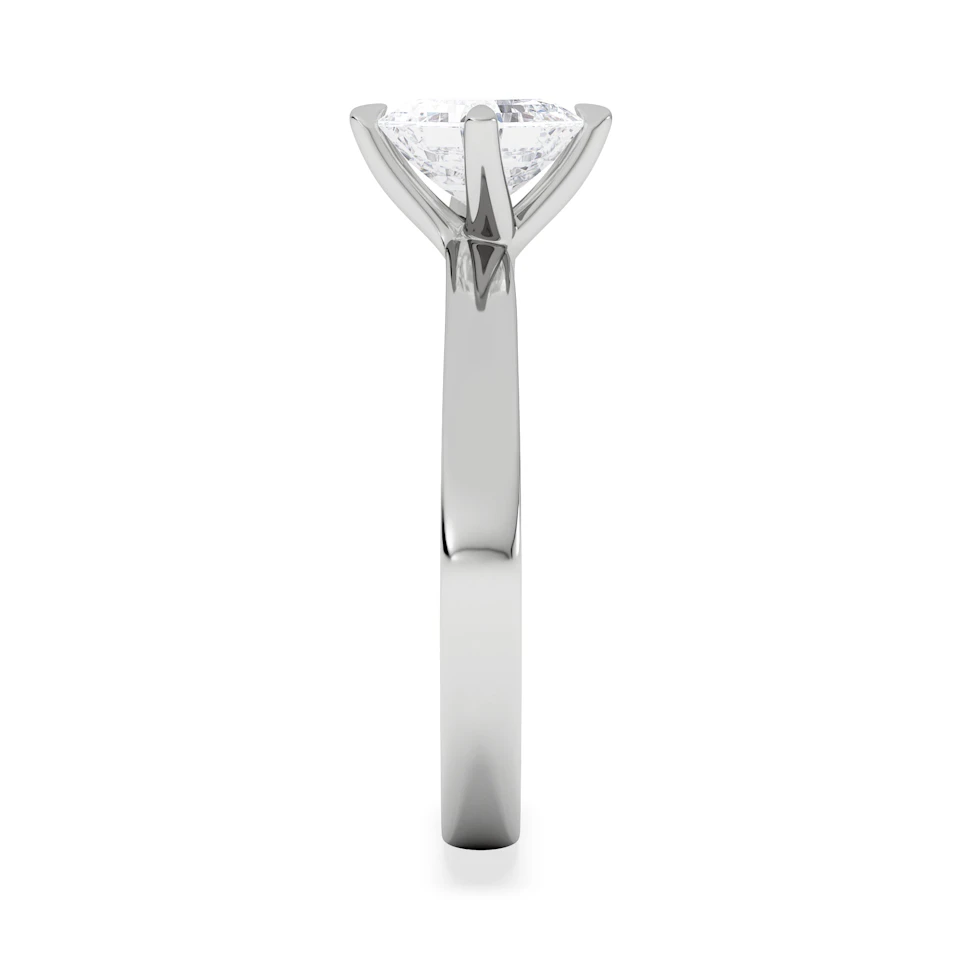 Origin Twist 1.00ct Asscher Cut Lab Diamond Solitaire Engagement Ring in 18K White Gold