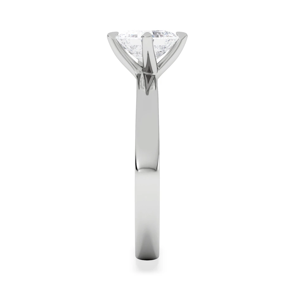 Origin Twist 1.00ct Asscher Cut Lab Diamond Solitaire Engagement Ring in Platinum