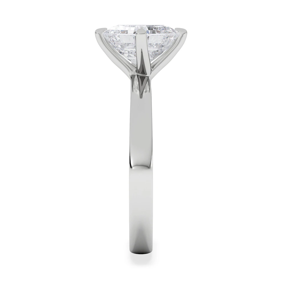 Origin Twist 2.00ct Asscher Cut Lab Diamond Solitaire Engagement Ring in 18K White Gold