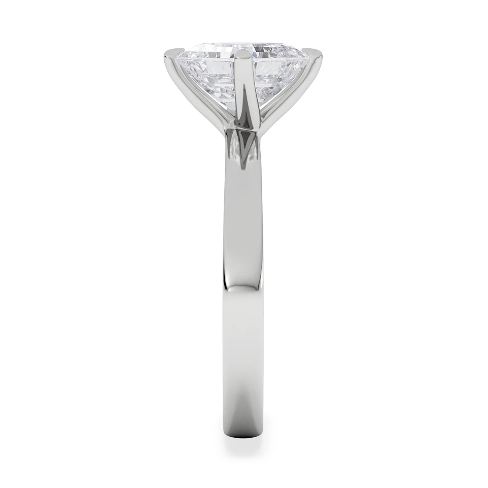 Origin Twist 2.00ct Asscher Cut Lab Diamond Solitaire Engagement Ring in Platinum