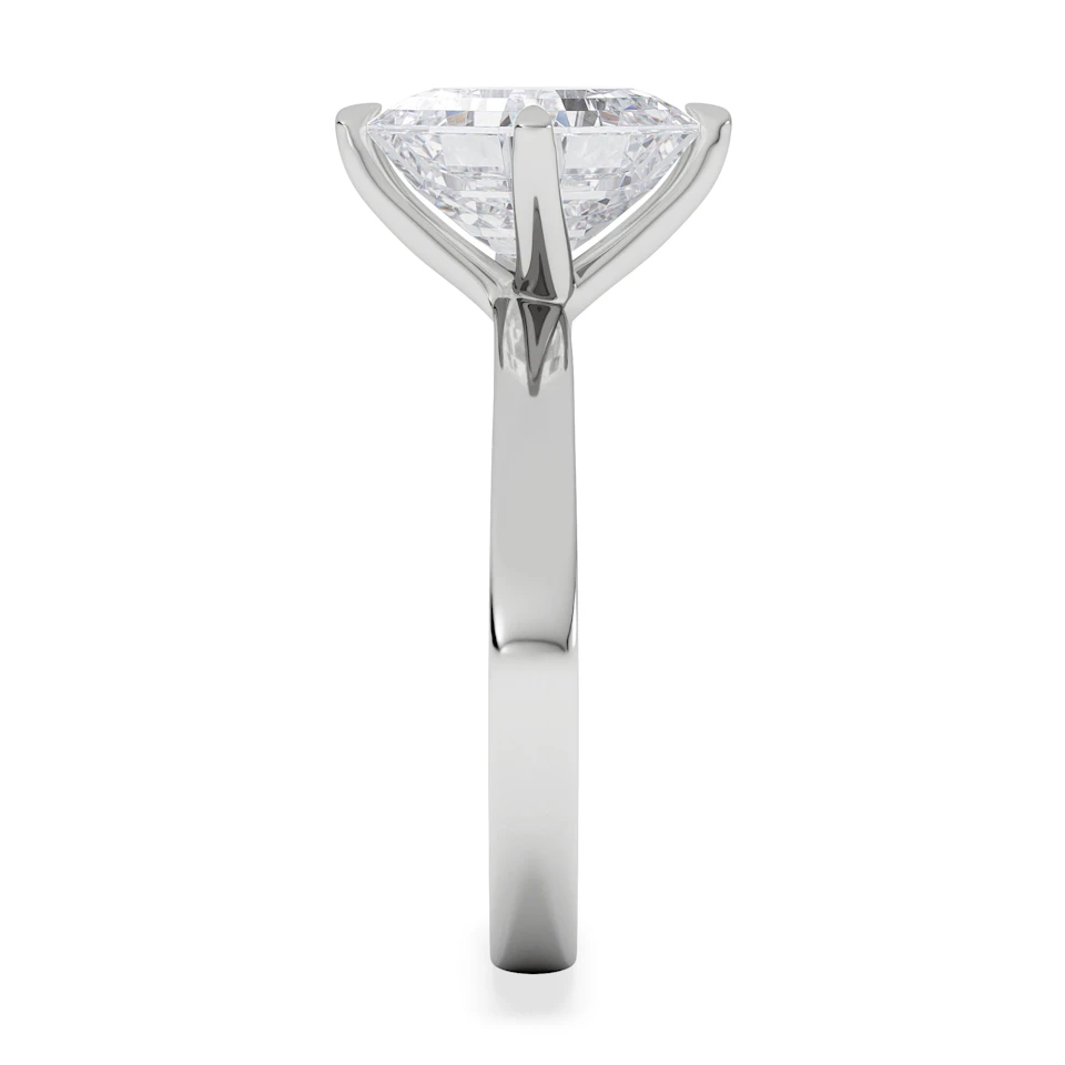 Origin Twist 3.00ct Asscher Cut Lab Diamond Solitaire Engagement Ring in Platinum