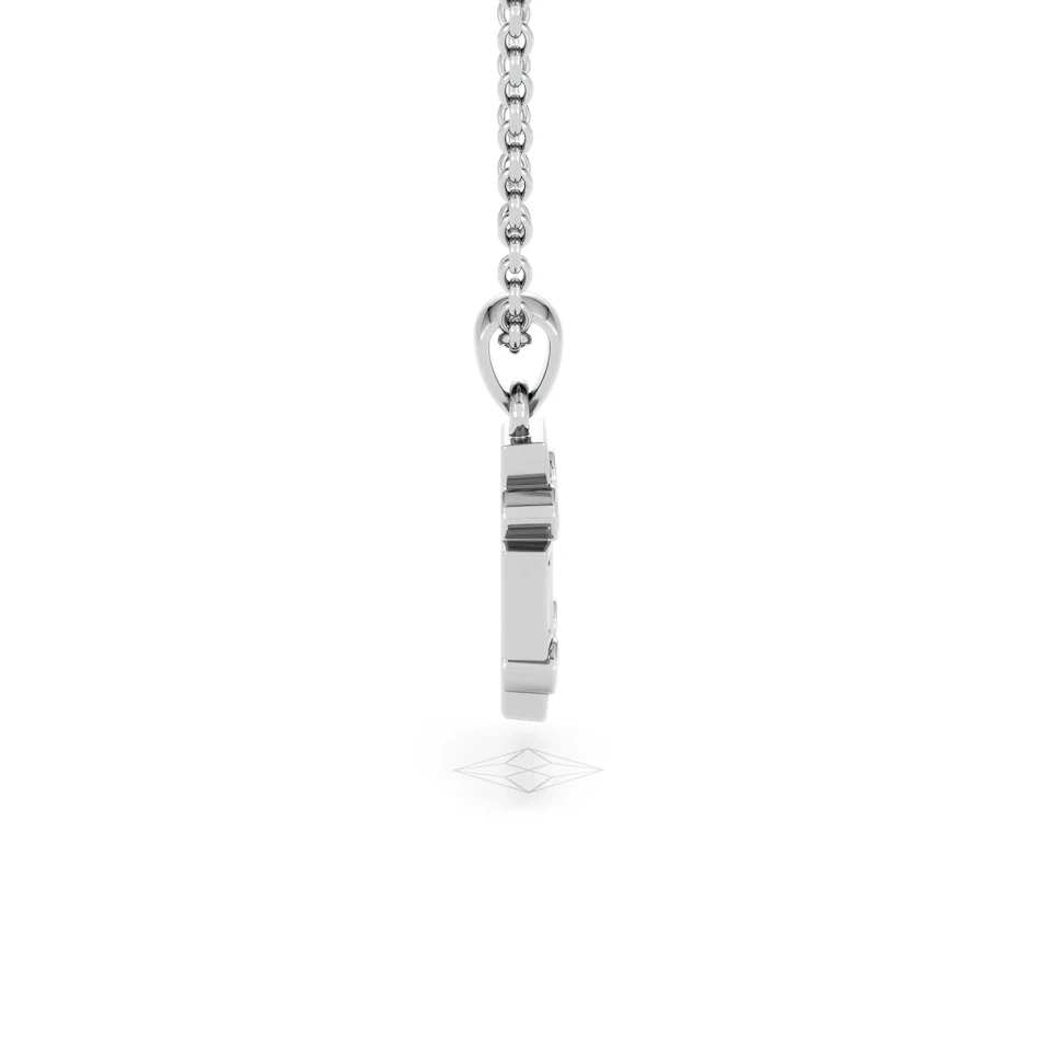 Forme 0.48ct Baguette Cut Lab Emerald Pendant Necklace in Sterling Silver