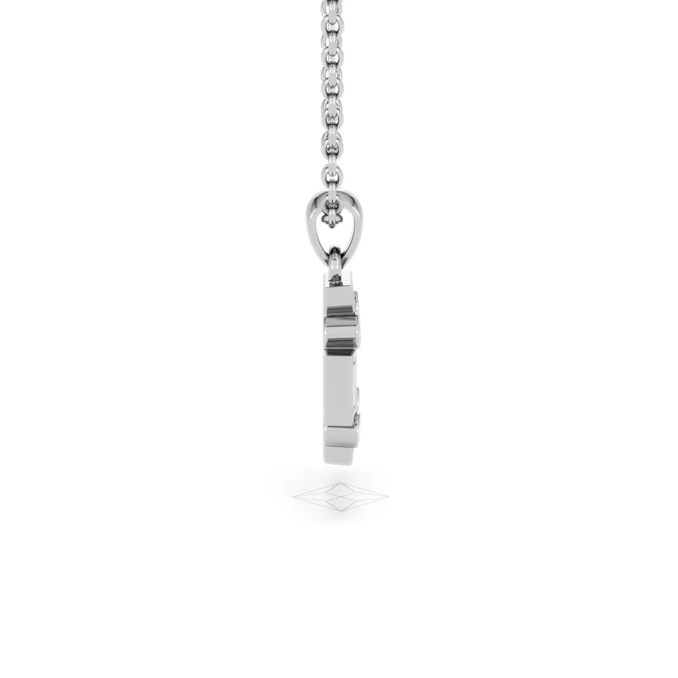 Forme 0.48ct Baguette Cut Lab Ruby Pendant Necklace in Sterling Silver