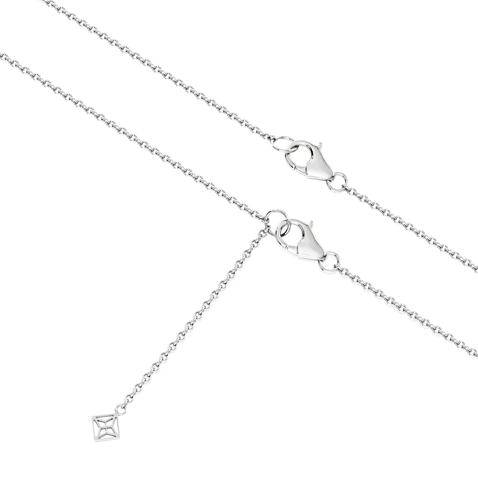 Forme 0.48ct Baguette Cut Lab Ruby Pendant Necklace in Sterling Silver