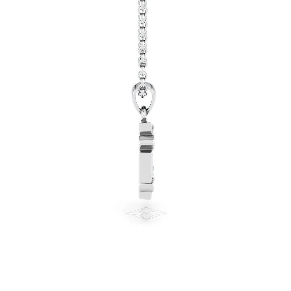 Forme 0.40ct Baguette Cut Lab Sapphire Pendant Necklace in Sterling Silver