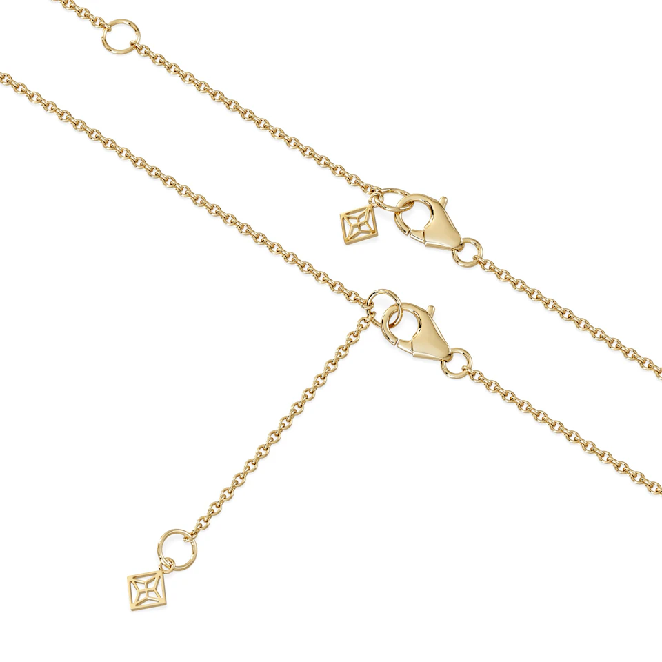 Bloom 3.40ct Lab Sapphire and Lab Diamond Necklace in 18K Yellow Gold