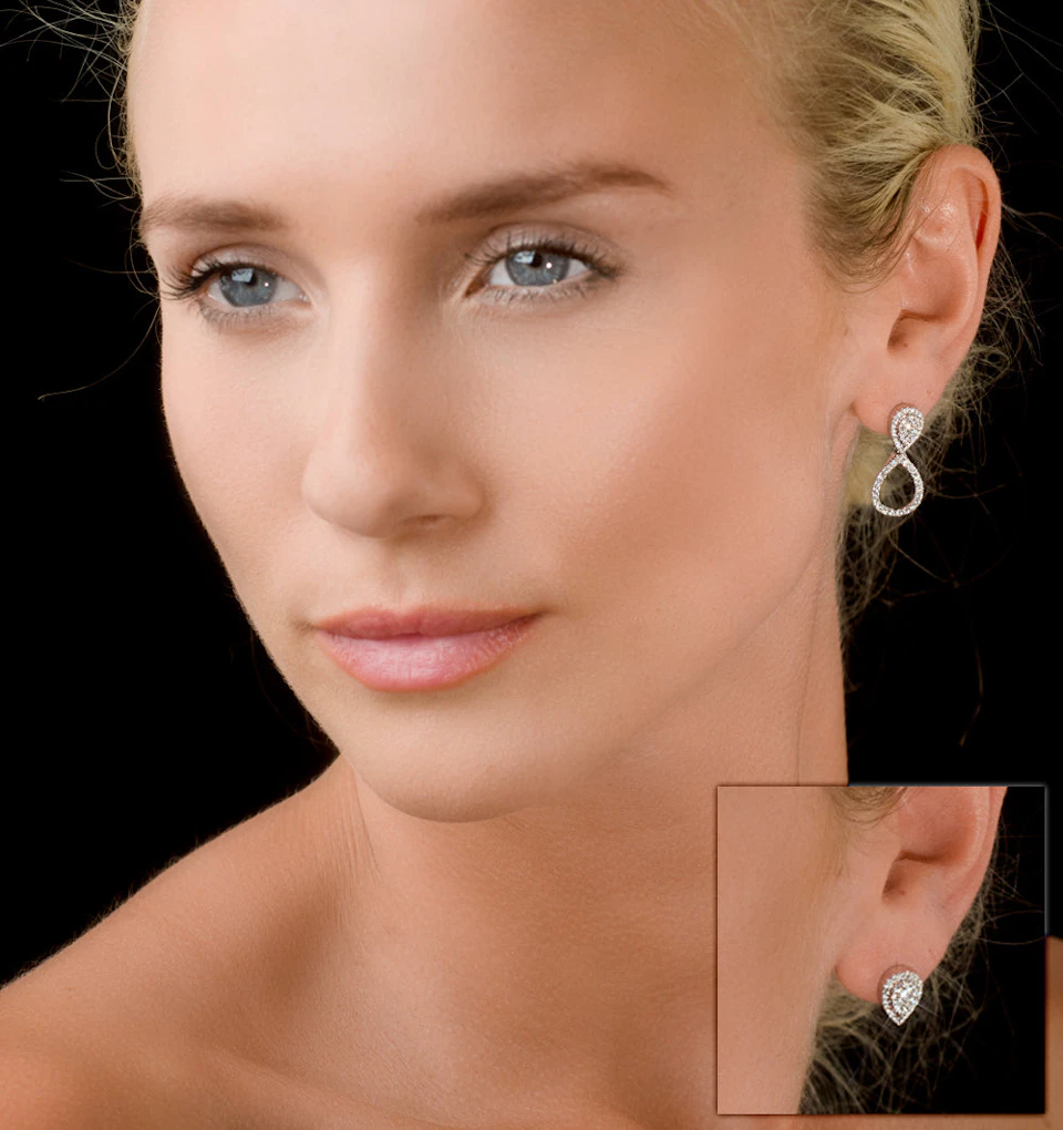 Athena Lab Diamond Drop Earrings Multi Wear 0.90ct 9K White Gold