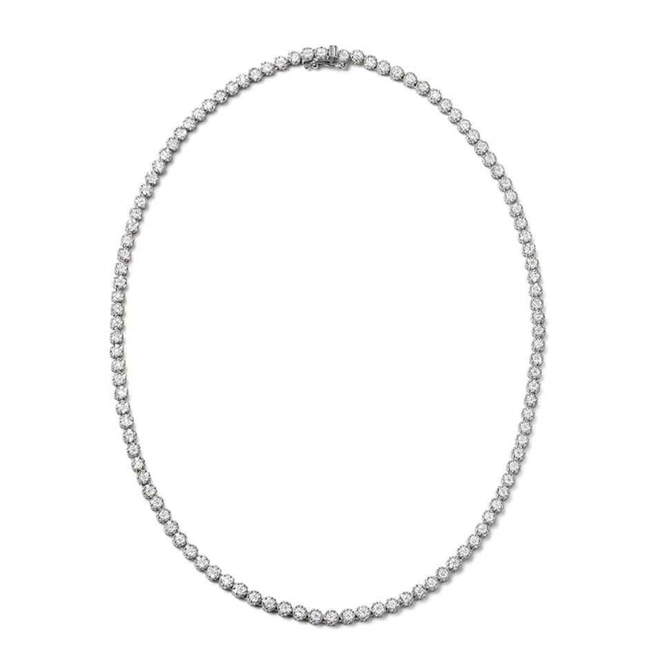 18KW Diamond Cluster Necklace 5.00ct G/Vs
