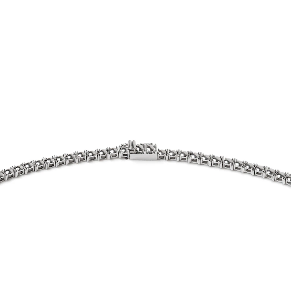 7.00ct Lab Diamond Drop Tennis Necklace in 9K White Gold H/SI