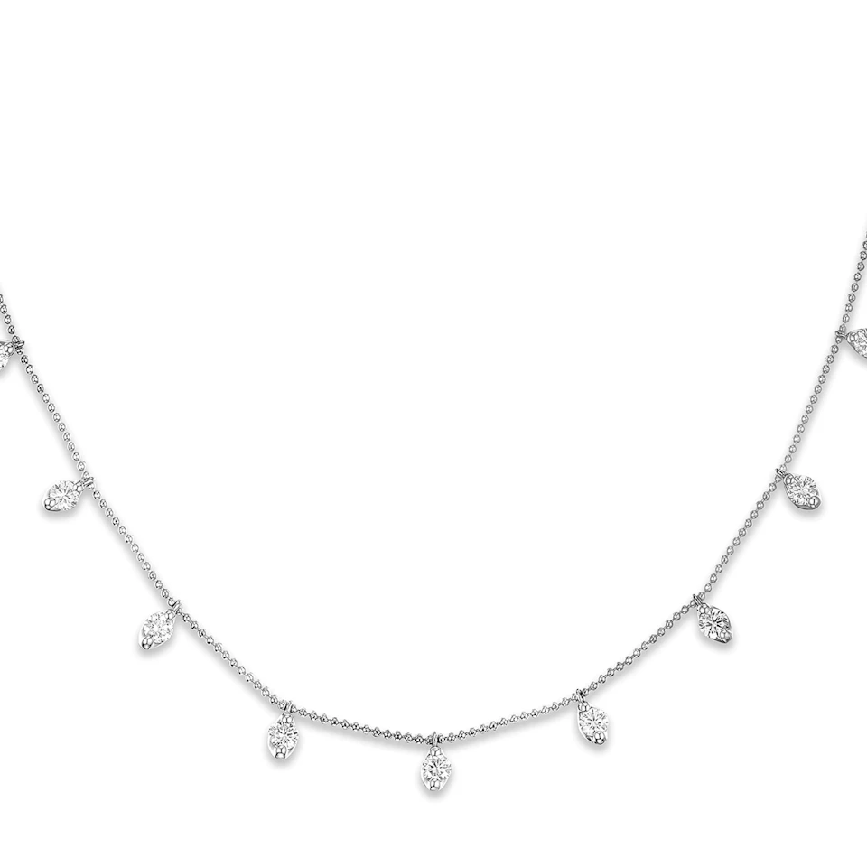 Vivara Lab Diamond Necklace 1.00ct H/SI in 9K White Gold