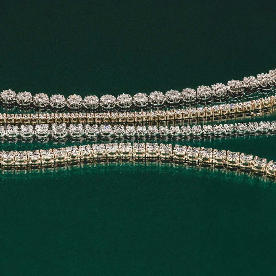 6.00ct Lab Diamond Tennis Necklace in 9K White Gold F/VS