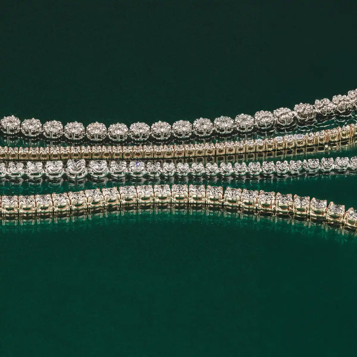 7.00ct Lab Diamond Tennis Necklace 3/4 Set in 9K White Gold G/VS