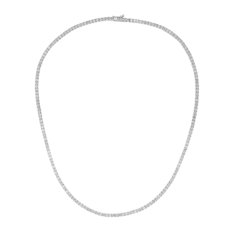 8.00ct Lab Diamond Tennis Necklace in 9K White Gold F/VS